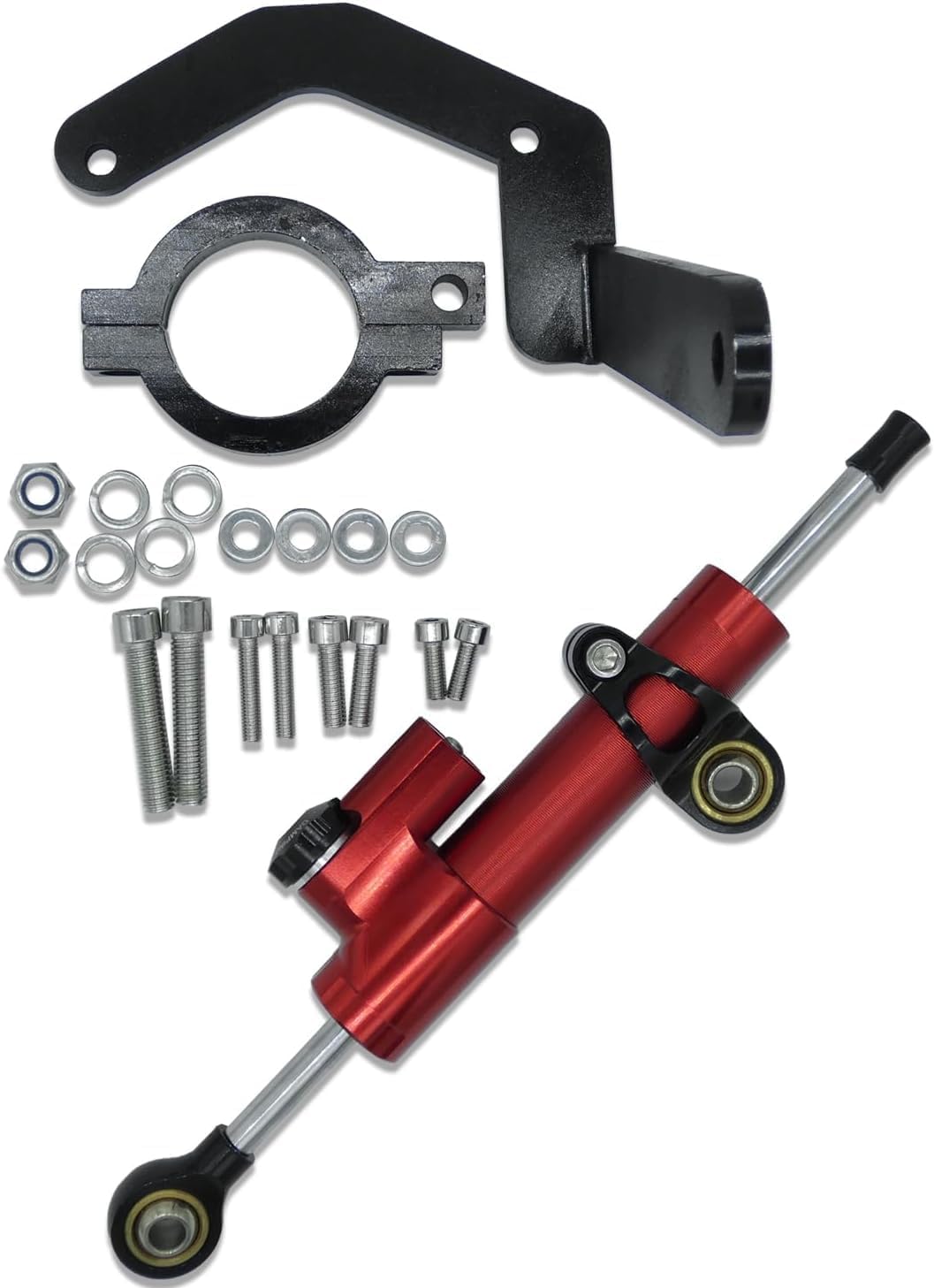Steering Damper for MetaMoov ZO08 — Mounting Bracket Kit (Red / Black)